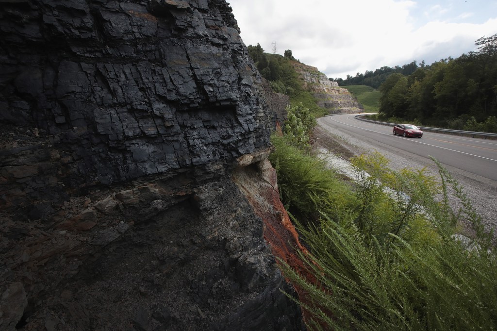 Car Driving Down Scenic Highway