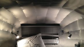Ceiling Inside Airstream RV Trailer