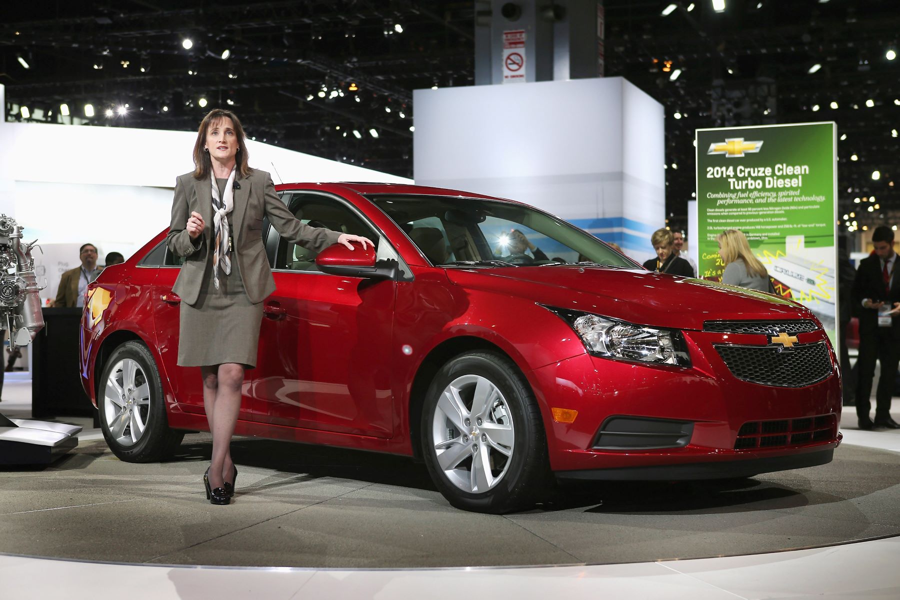 The 2014 Chevrolet Cruze with a turbo-diesel engine