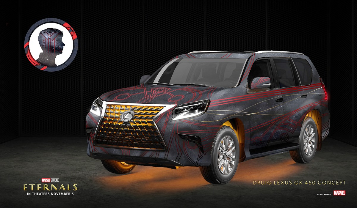 Lexus GX 460 themed after the character "Druig" from Marvel Studios' "The Eternals"