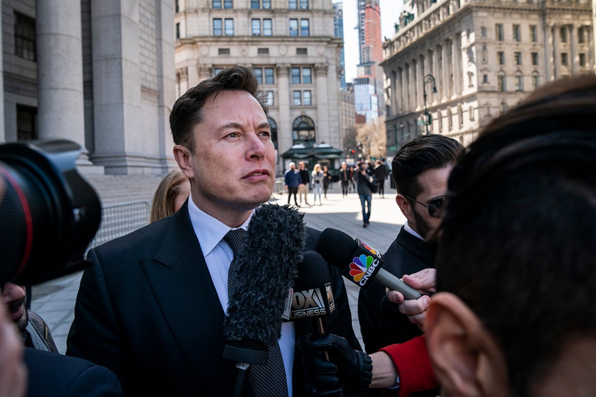 Elon Musk at court case