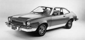 The picture of a 1974 Ford Pinto automobile from a Dearborn, Michigan article