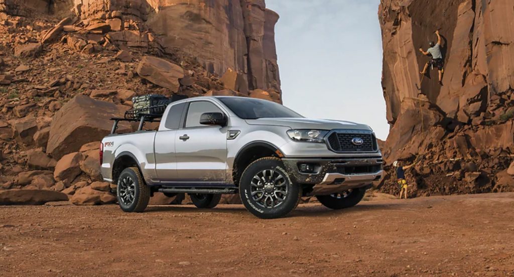 The 2021 Ford Ranger off-roading 