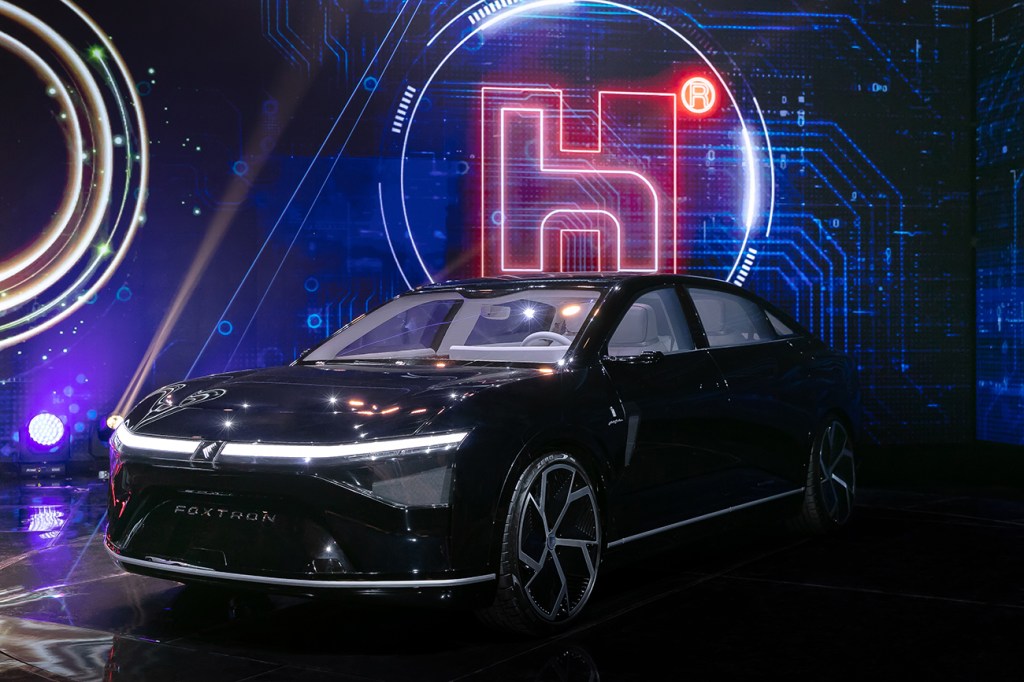Foxconn Model E electric sedan. This car was revealed by Foxconn recently as a concept. Some are speculating that this could be the rumored Apple Car