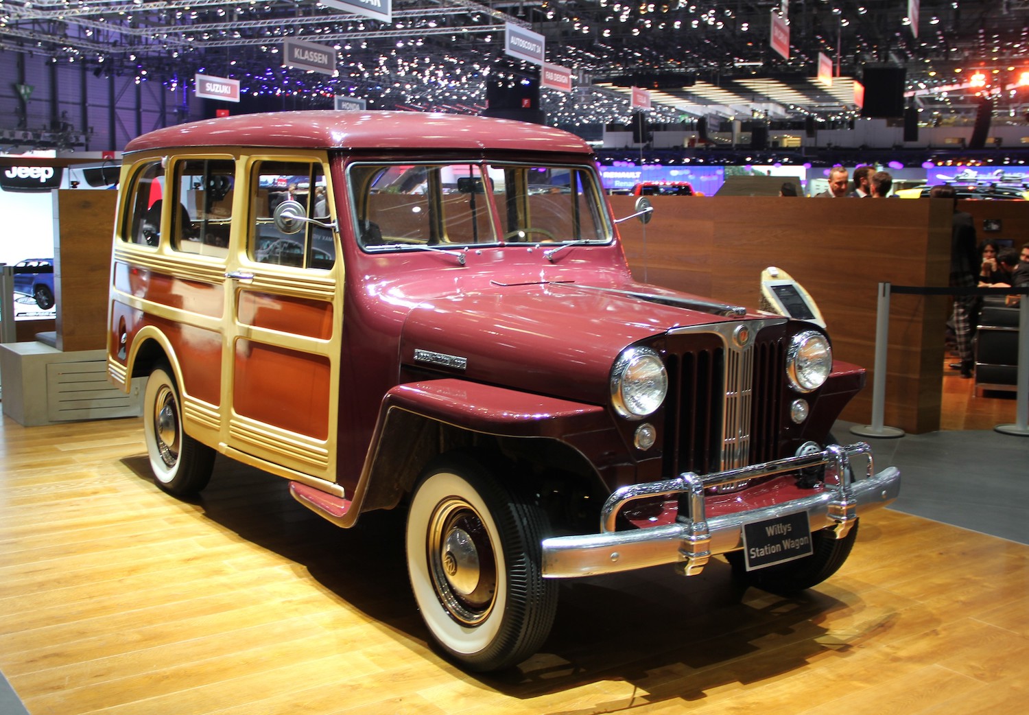 The first factory 4WD station wagon was the 1949 Willys Jeep. SUV stands for sport utility vehicle. The difference between and SUV and a crossover (CUV means crossover utility vehicle) comes down to the vehicle's construction. Both styles are available with 4WD and extra cargo space. | Fatih Erel/Anadolu Agency/Getty Images