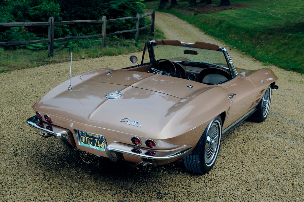 This is a 1964 Corvette convertible. The second-generation Chevrolet Corvette was nicknamed the Stingray | National Motor Museum/Heritage Images/Getty Images