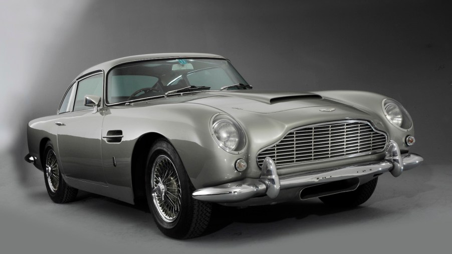 This is a photo of a 1964 Aston Martin DB5. The same car was featured in Comedians in Cars Getting Coffee's Seinfeld reunion with Julia Louis-Dreyfus. |National Motor Museum/Heritage Images/Getty Images
