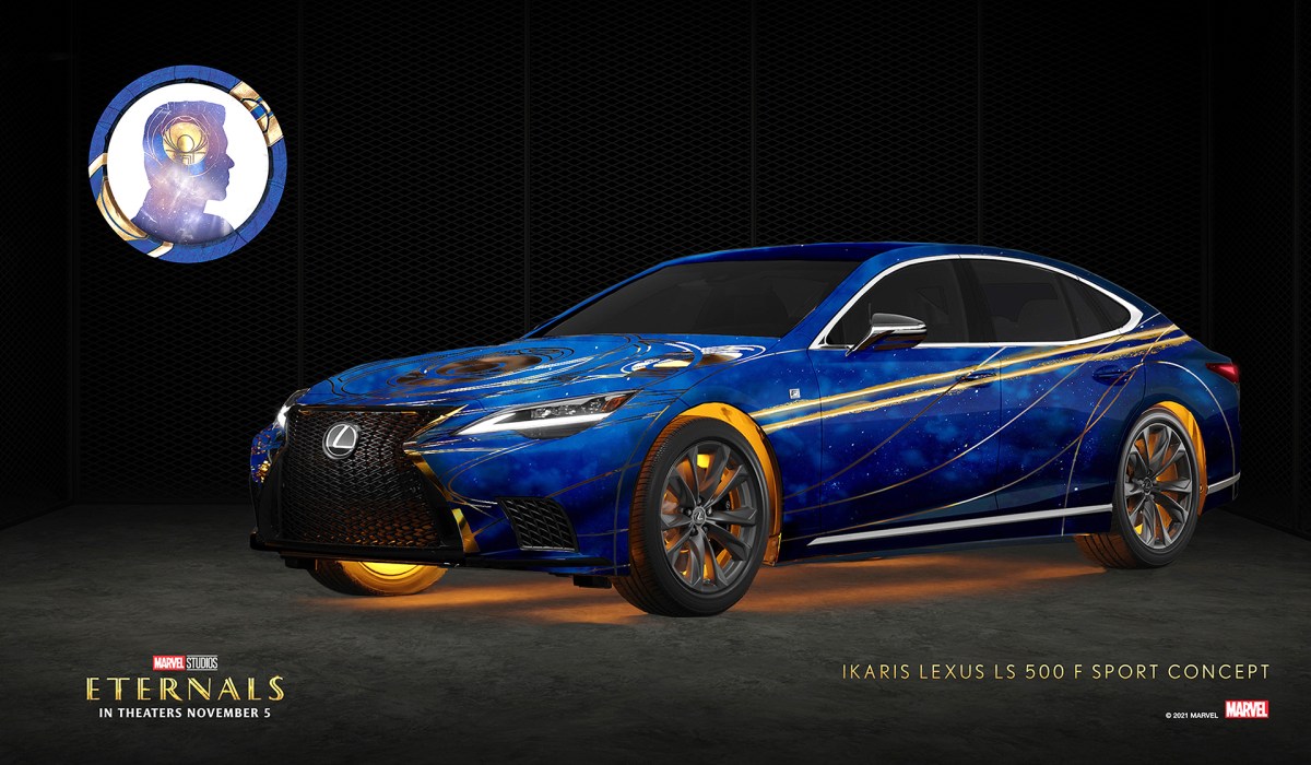 Lexus LS 500 F SPORT themed after the character "Ikaris" from the Marvel Stuidos' film "The Eternals"