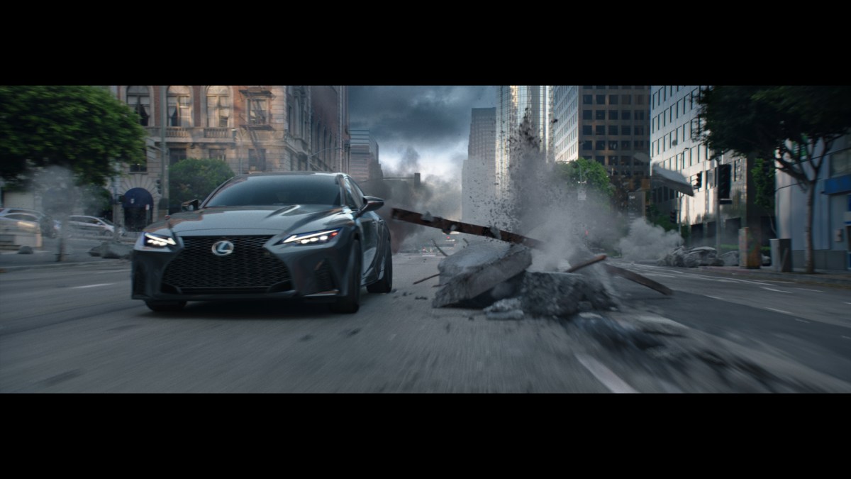 The Lexus IS 500 F SPORT Performance as seen in a new cross-promotion commercial with Marvel's "The Eternals"