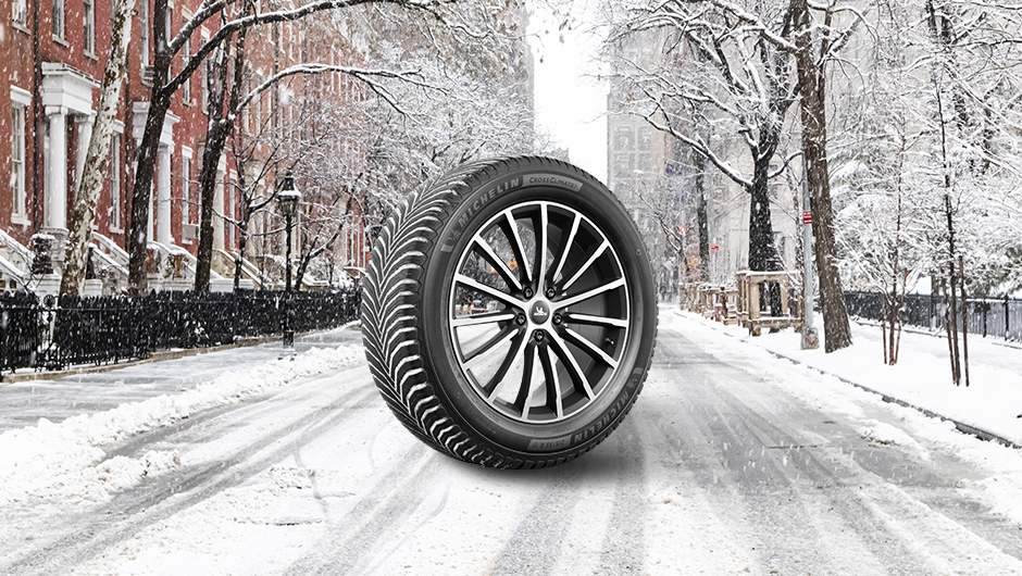 a Michelin CrossClimate 2 shown in the snow