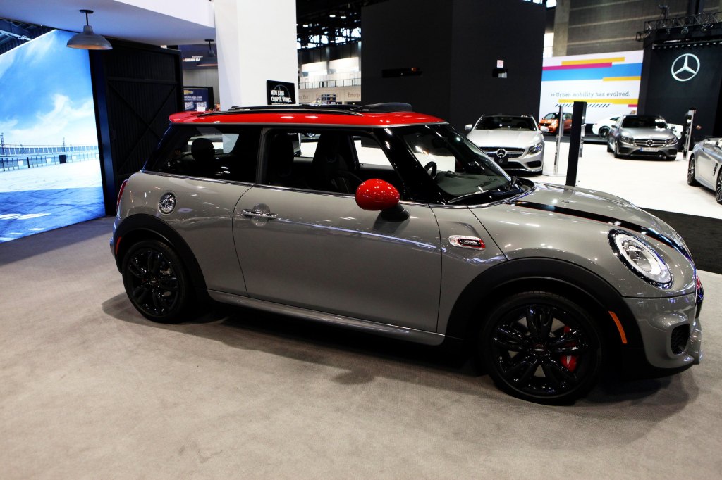 2016 Mini John Cooper Works Hardtop is on display at the 108th Annual Chicago Auto Show at McCormick Place in Chicago, Illinois.