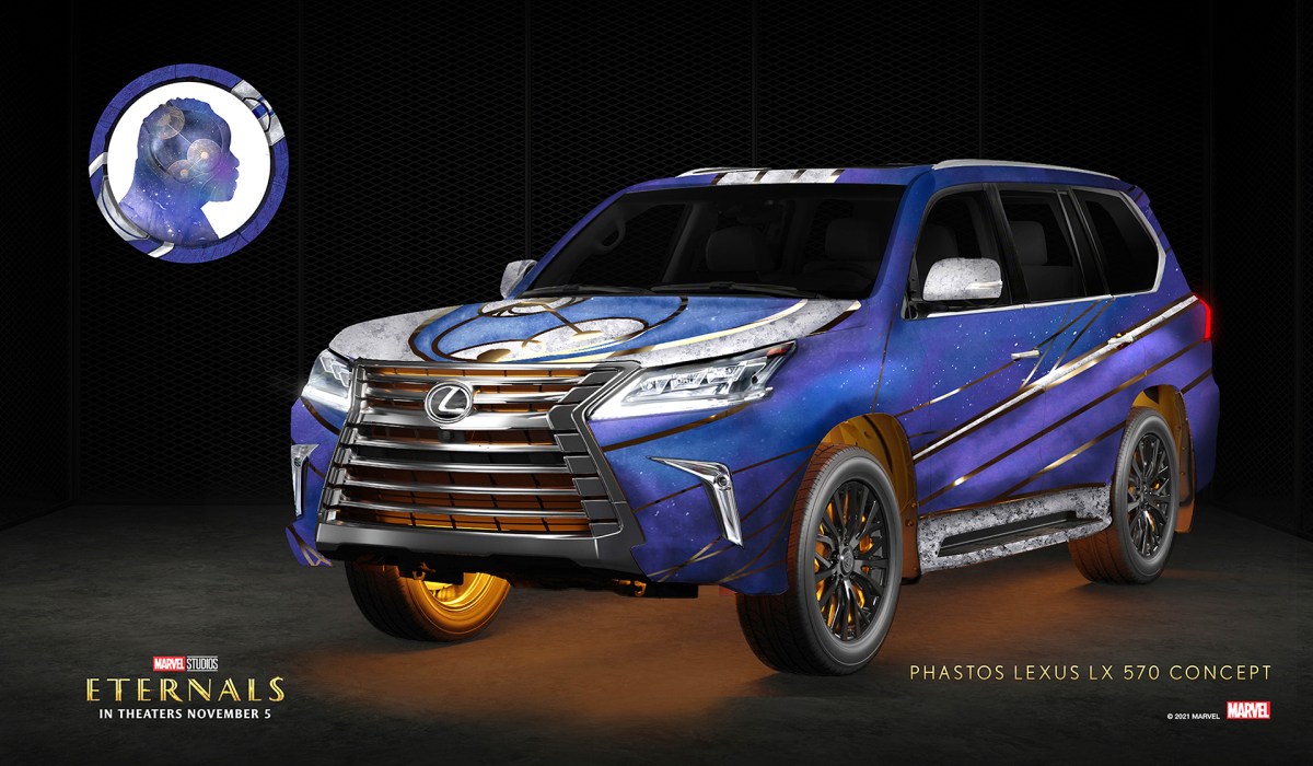 Lexus LX 570 themed after the character "Phastos" from Marvel Studios' "The Eternals"