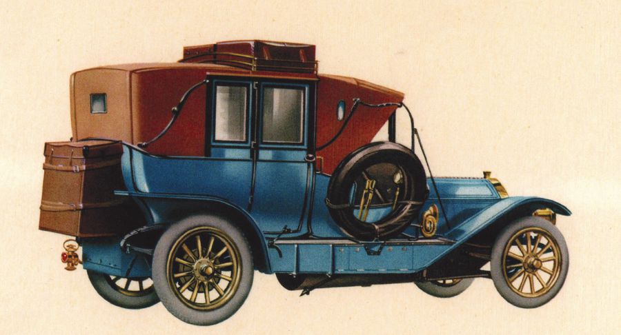 1910 Pierce-Arrow Touring Landau RV Illustration