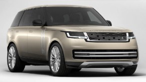 A gold 2022 Land Rover Range Rover First Edition.