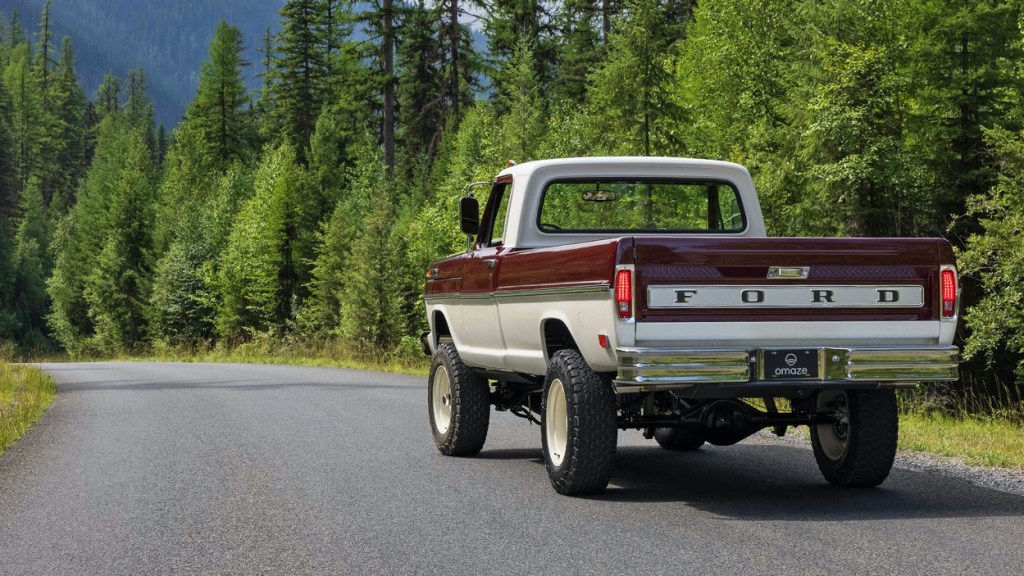Vintage 1969 Ford F-100 truck parked on a road