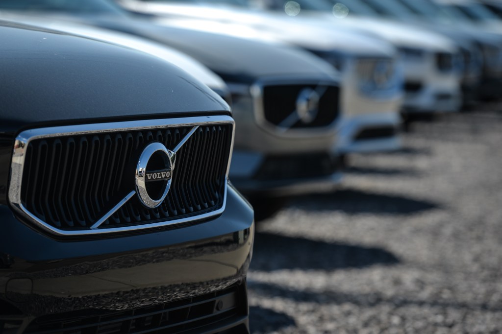 Volvos Lines Up On Dealership Lot