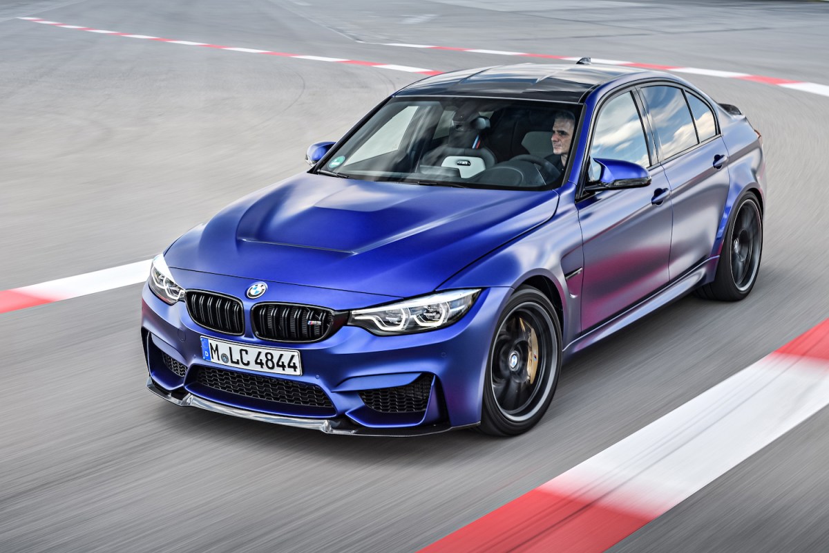 Special edition BMW F80 M3 CS driving on track