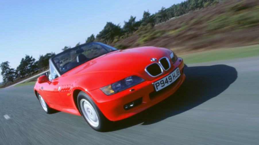 1998 BMW Z3M coupe driving on country road