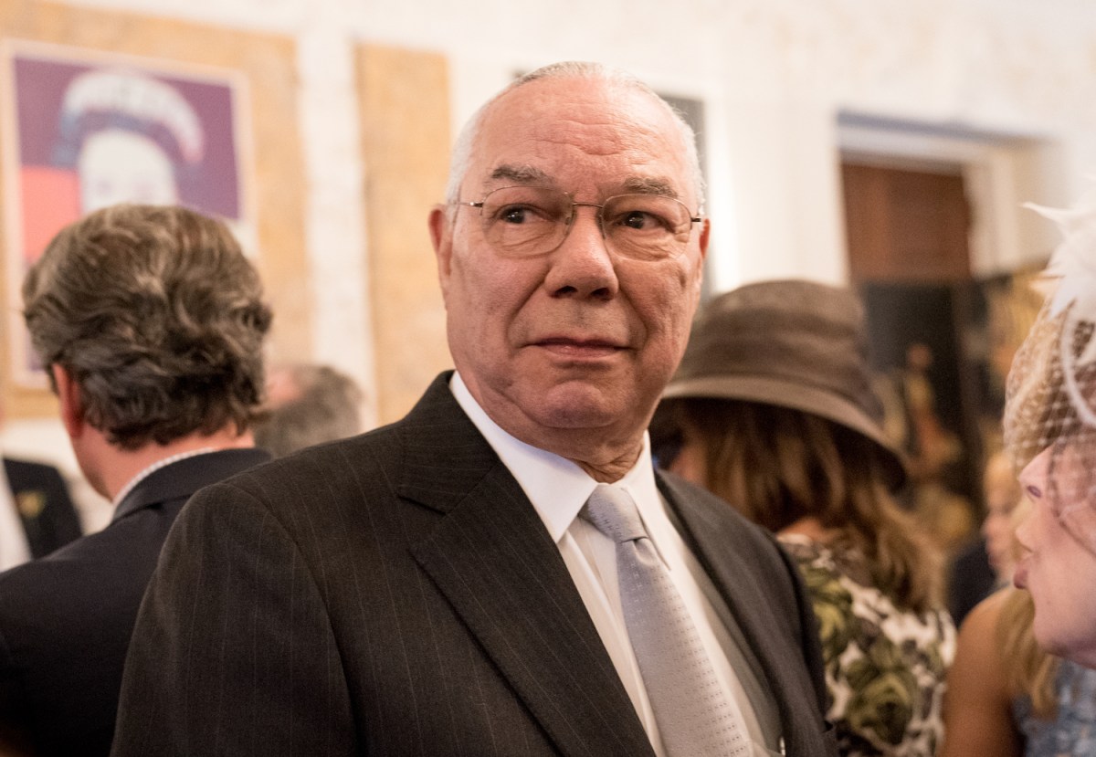 Former Secretary of State Colin Powell at a wedding reception