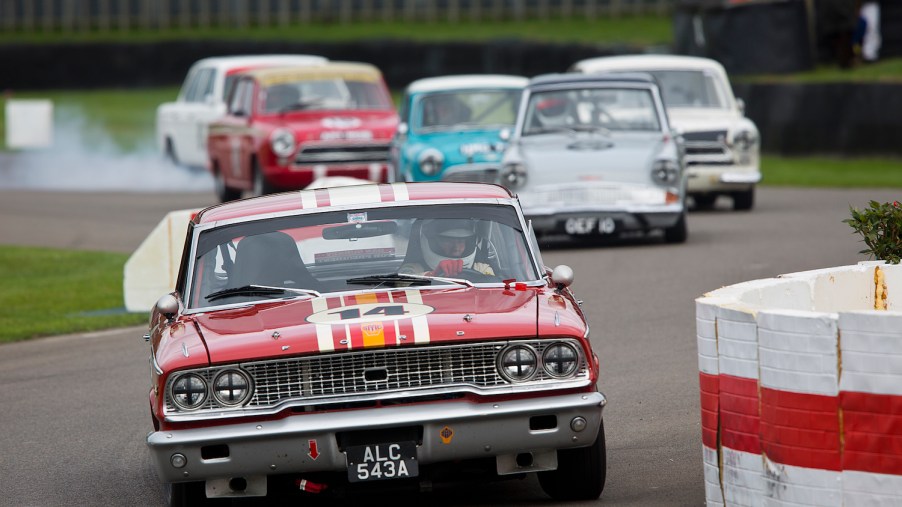 1963 Ford Galaxie 500 racing at Goodwood