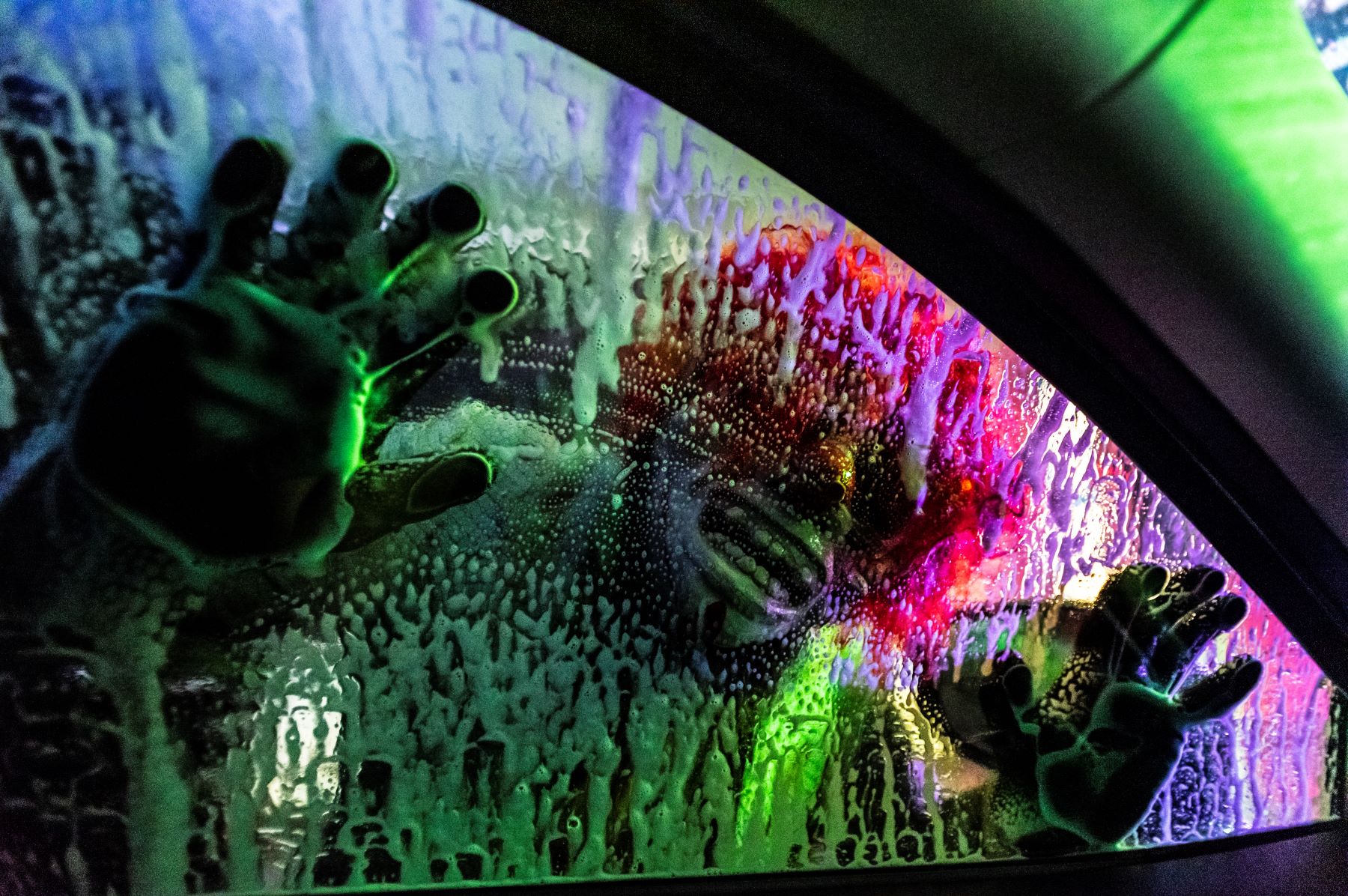 The "Tunnel of Terror" haunted car wash in Huntington Beach, California