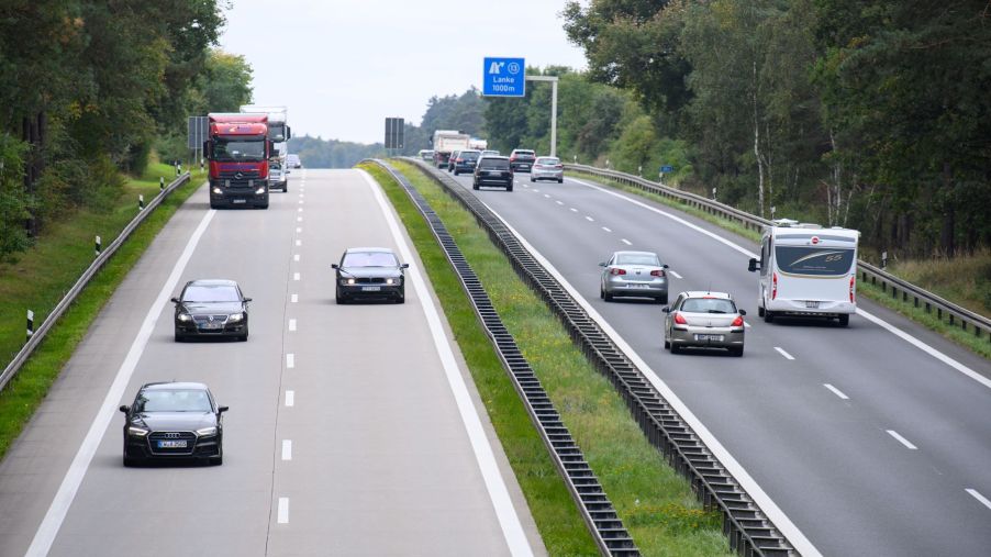 Highway traffic in Brandenburg, Germany