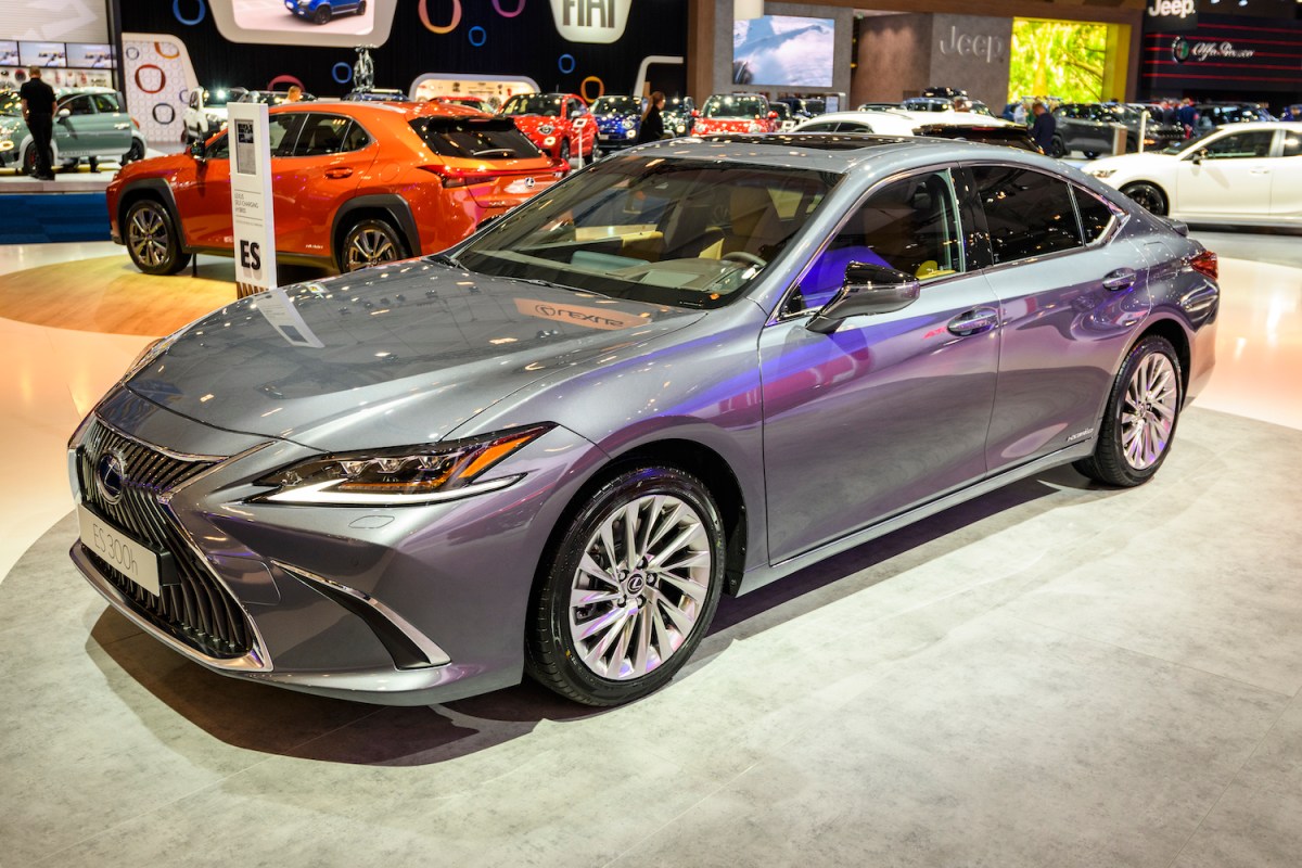 Lexus ES Hybrid on display in Belgium