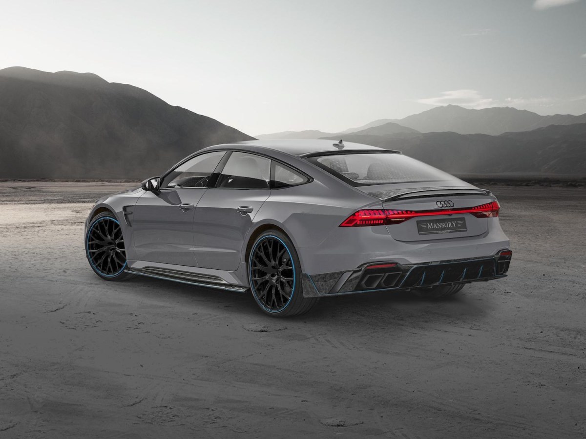Mansory 2021 Audi RS7 rear end parked outside