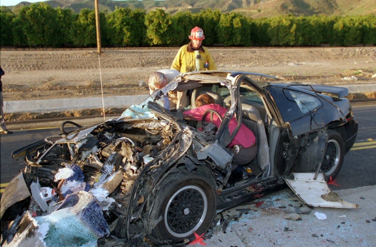 Remains of a Pontiac Fiero
