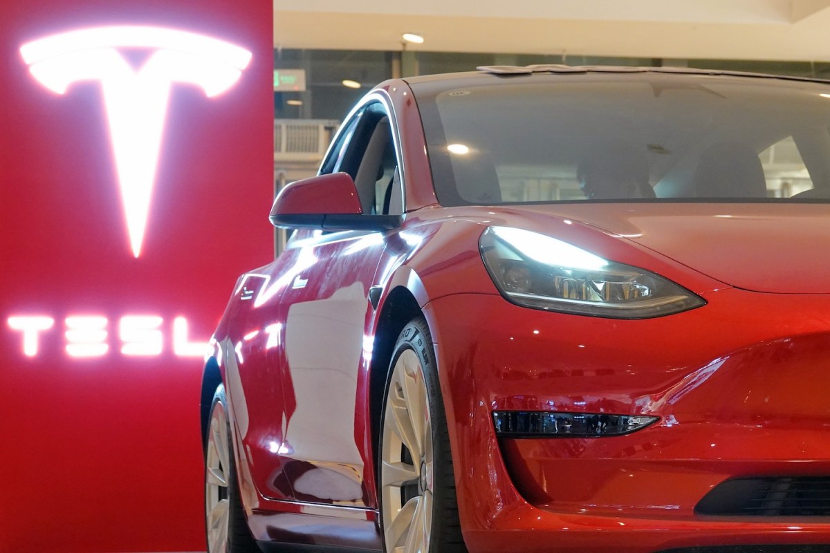 Tesla Model 3 on display in China