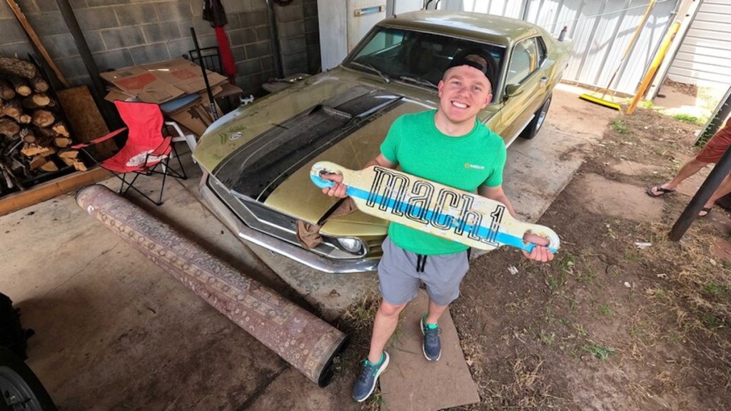  Jarrod Frankum with his 1970 Mustang Mach-1 barn find