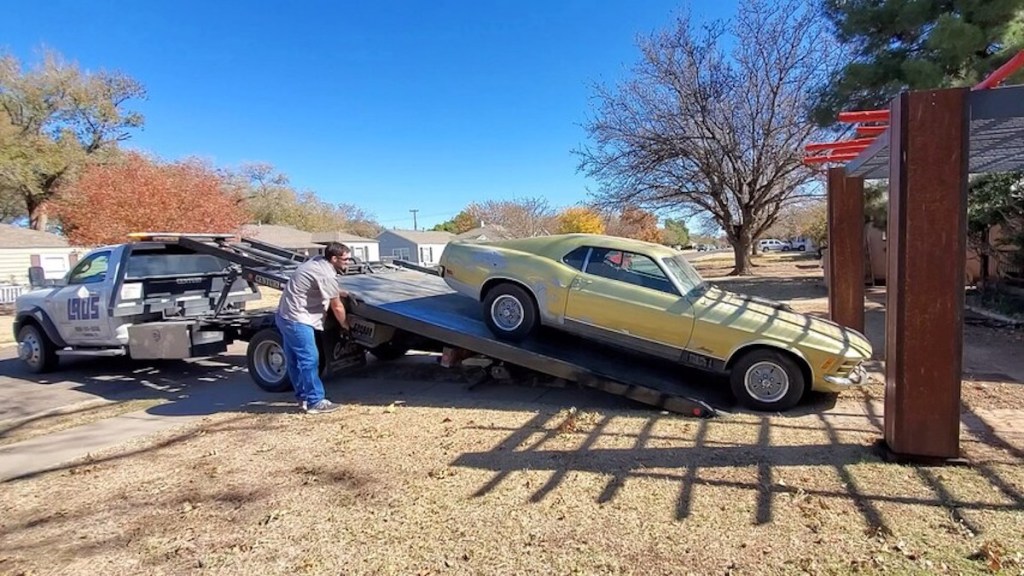 Loading the Mach-1 on the trailer