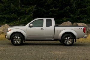 The Nissan Frontier/Navara midsize pickup truck used as a basis for the Suzuki Equator pickup truck