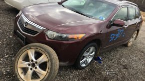 2012 Acura TSX Wagon with full-sized spare tire