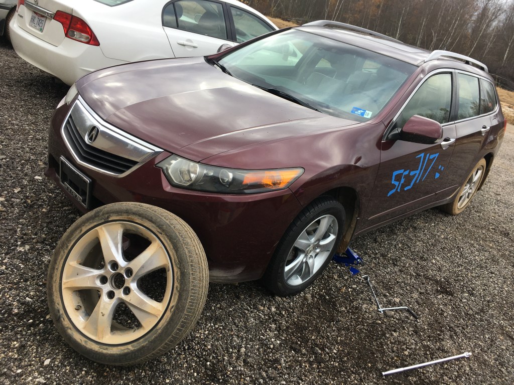 2012 Acura TSX Wagon with full-sized spare tire