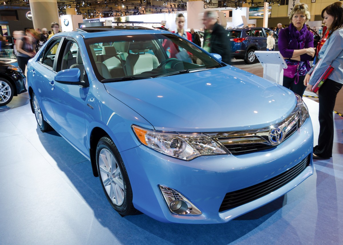 Toyota Camry XLE  on display in Toronto