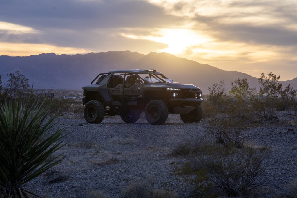 A Chevy Beast in the desert, it has 650 horsepower.