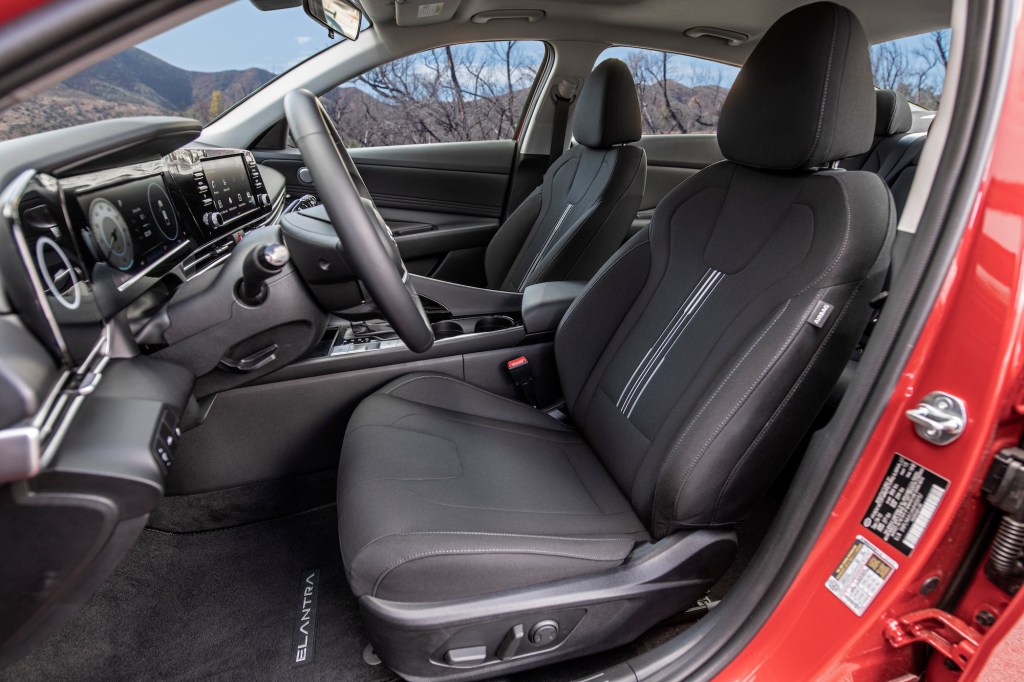2021 Hyundai Elantra interior front seat