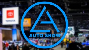 Graphic featuring the 2021 LA Auto Show logo