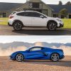 2021 Subaru Crosstrek (top) vs. 2021 Chevy Corvette (bottom)