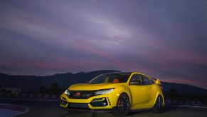 A Phoenix Yellow 2021 Honda Civic Type R
