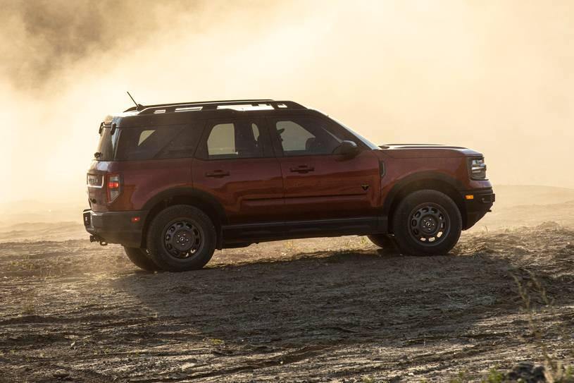 The 2021 Ford Bronco Sport on dirt
