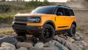 2021 Ford Bronco Sport First Edition on rocks