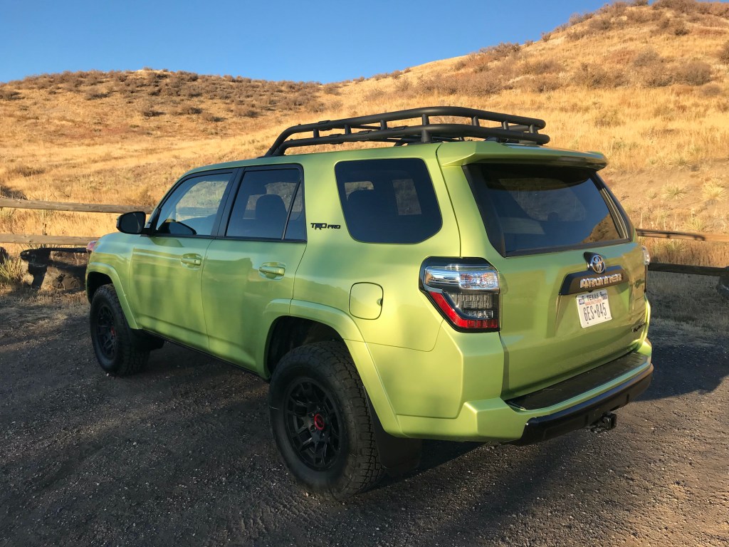 2022 Toyota 4Runner TRD Pro in Lime Rush rear