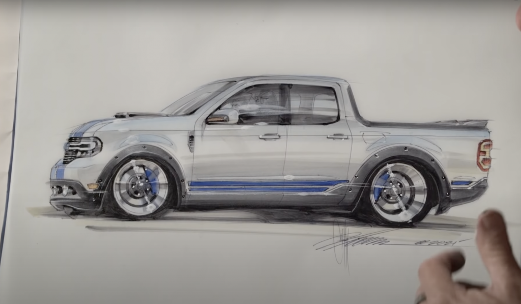 2022 Ford Maverick Shelby drawing