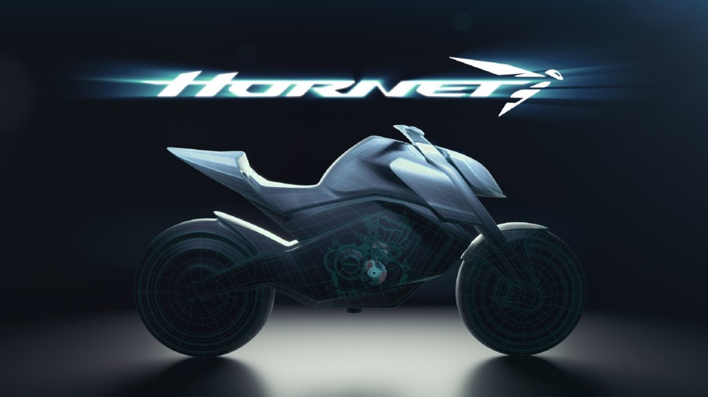 The side view of the 2022 Honda New Hornet Concept