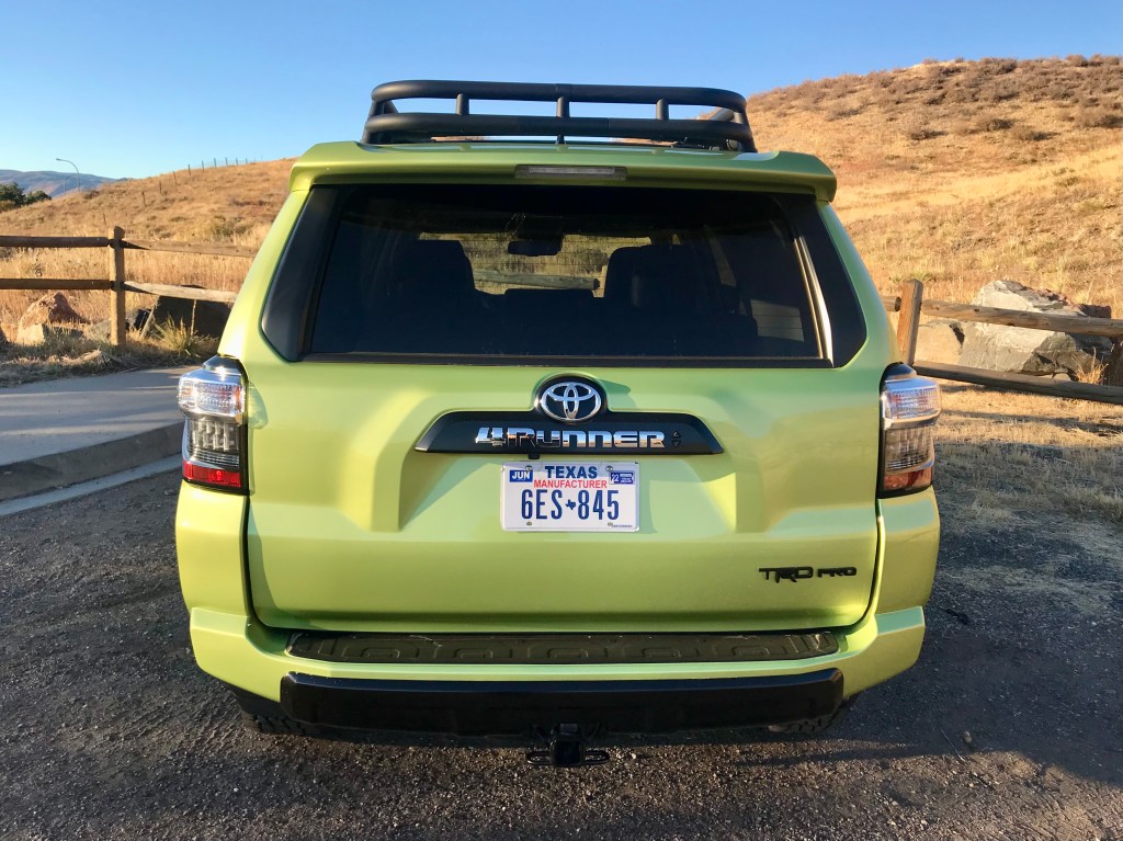 A rear shot of the 2022 Toyota 4Runner TRD Pro