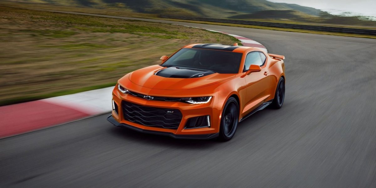 2022 Chevrolet Camaro driving on a track