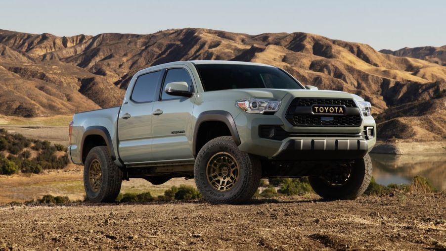 2022 Toyota Tacoma in the dirt