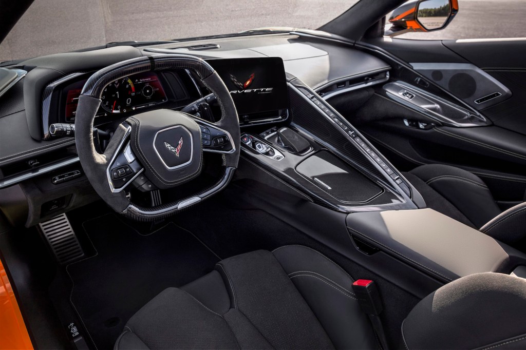This is the interior from the 2023 Corvette Z06 review by Jay Leno | General Motors